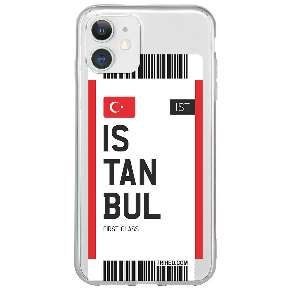 Apple iPhone 12 Mini Şeffaf Telefon Kılıfı - İstanbul Bileti