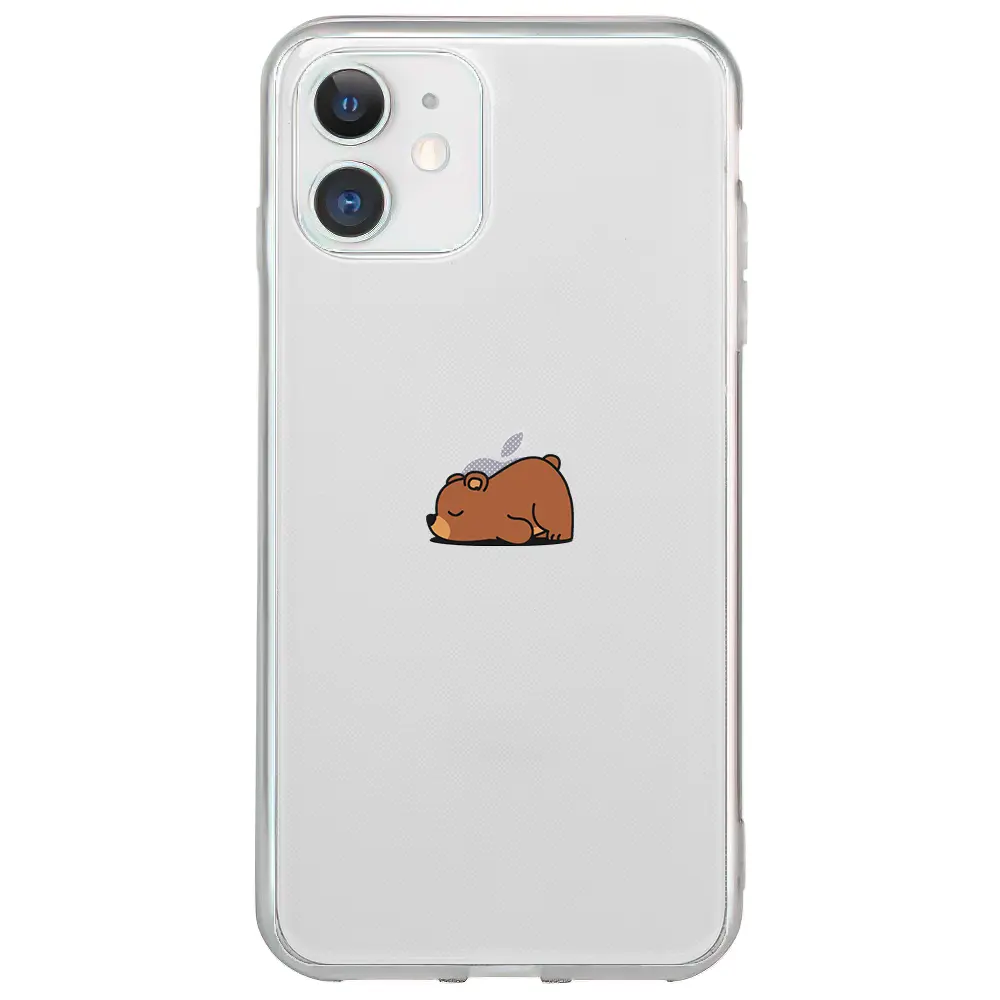 Apple iPhone 12 Mini Şeffaf Telefon Kılıfı - Lazy Bear