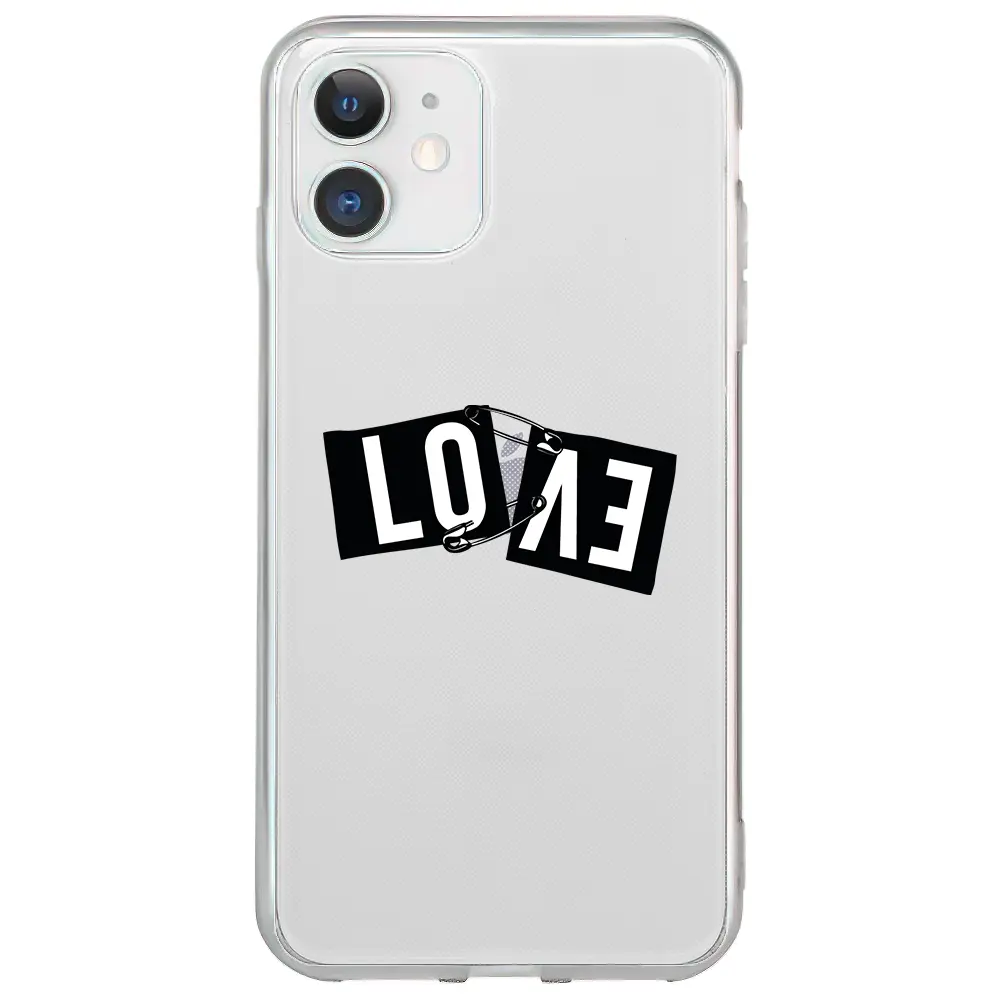 Apple iPhone 12 Mini Şeffaf Telefon Kılıfı - Love