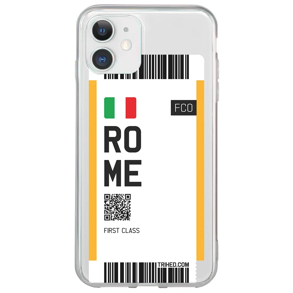 Apple iPhone 12 Mini Şeffaf Telefon Kılıfı - Rome Bileti