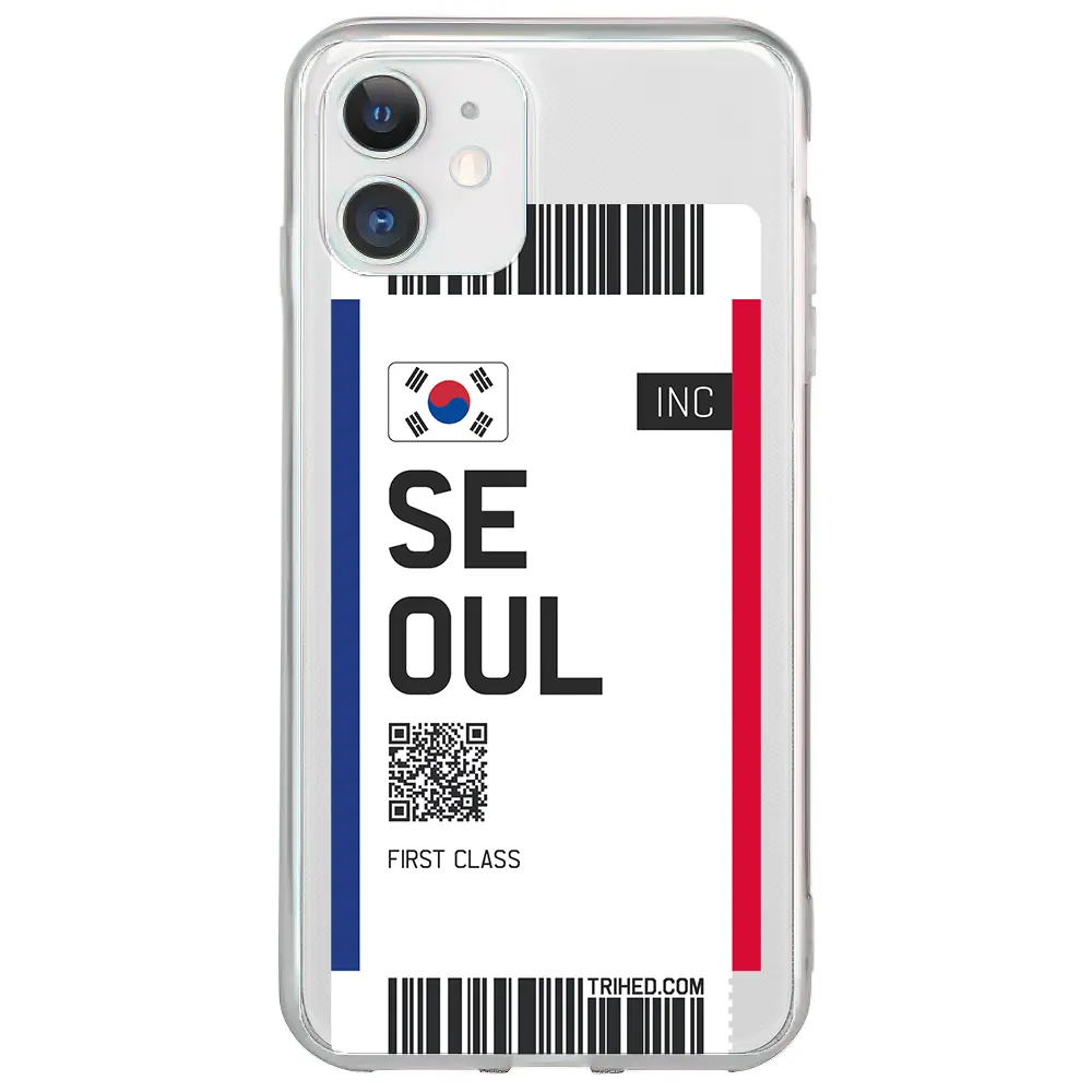 Apple iPhone 12 Mini Şeffaf Telefon Kılıfı - Seoul Bileti