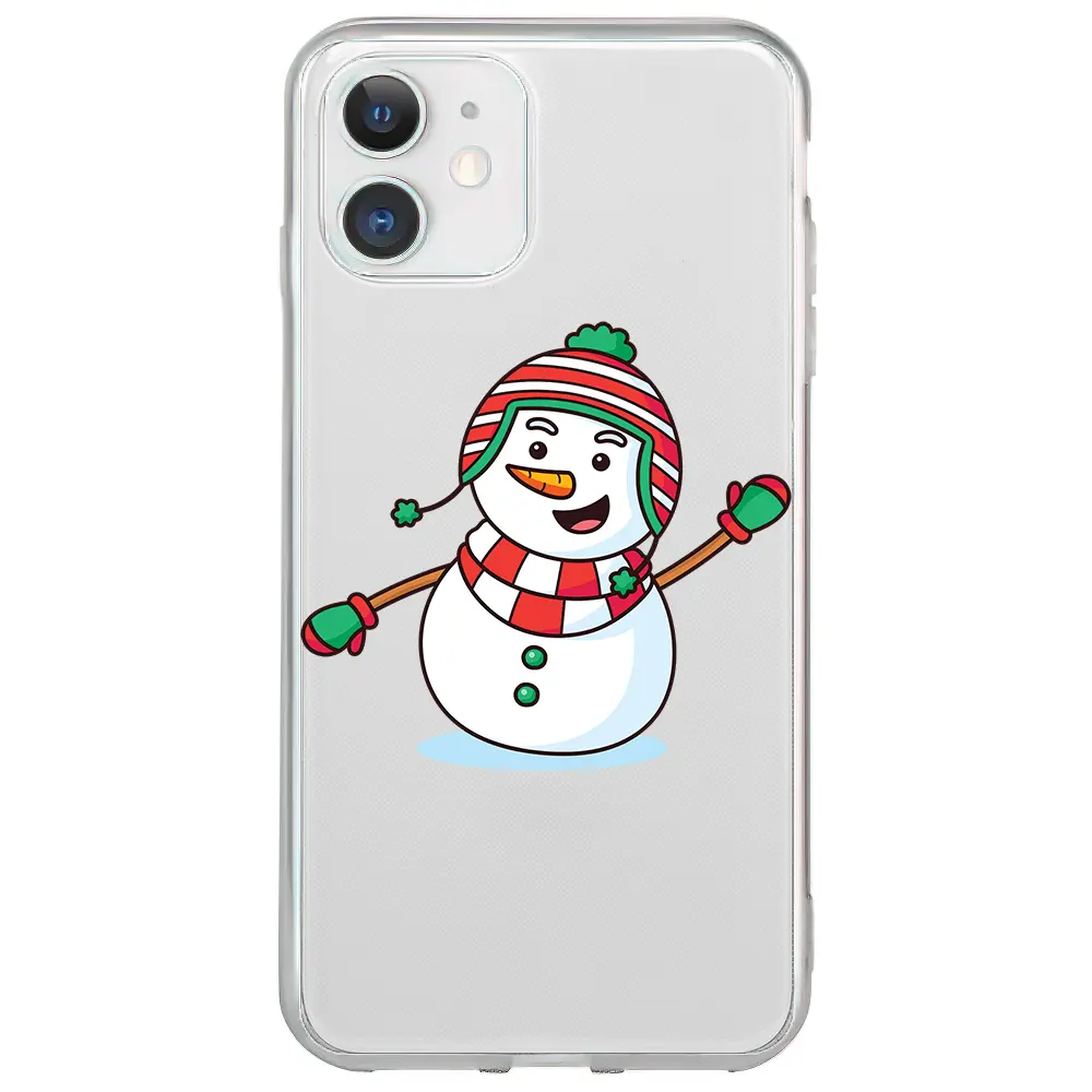 Apple iPhone 12 Mini Şeffaf Telefon Kılıfı - Snowman 2