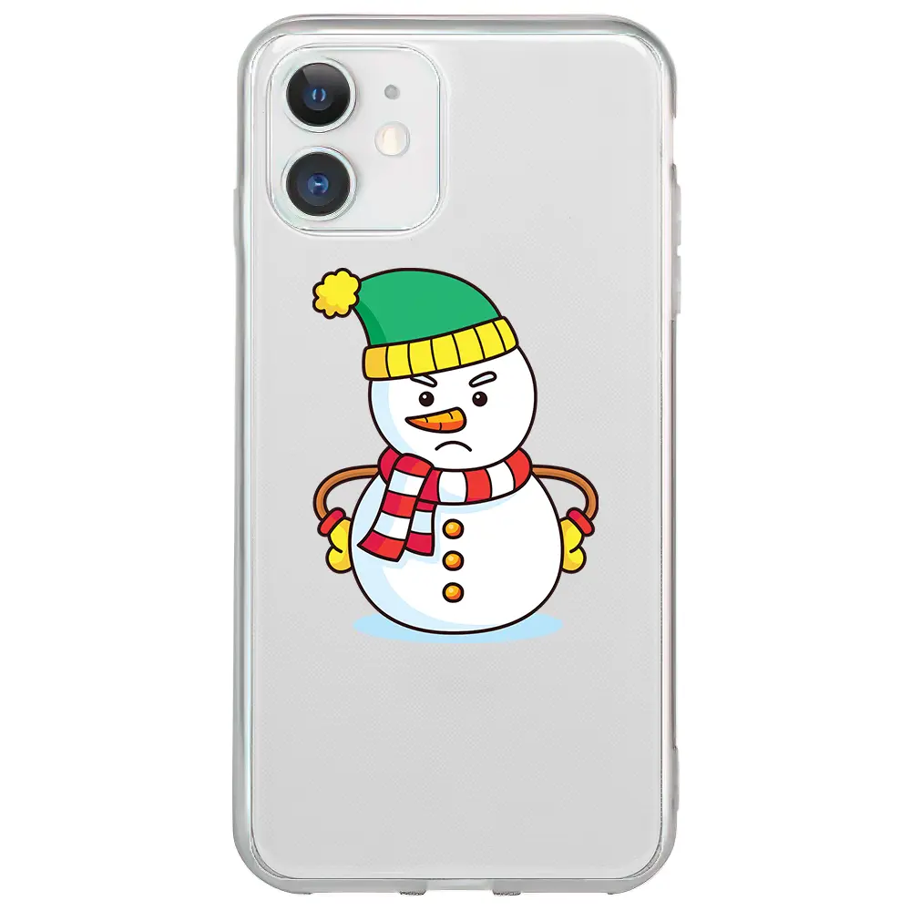 Apple iPhone 12 Mini Şeffaf Telefon Kılıfı - Snowman 3