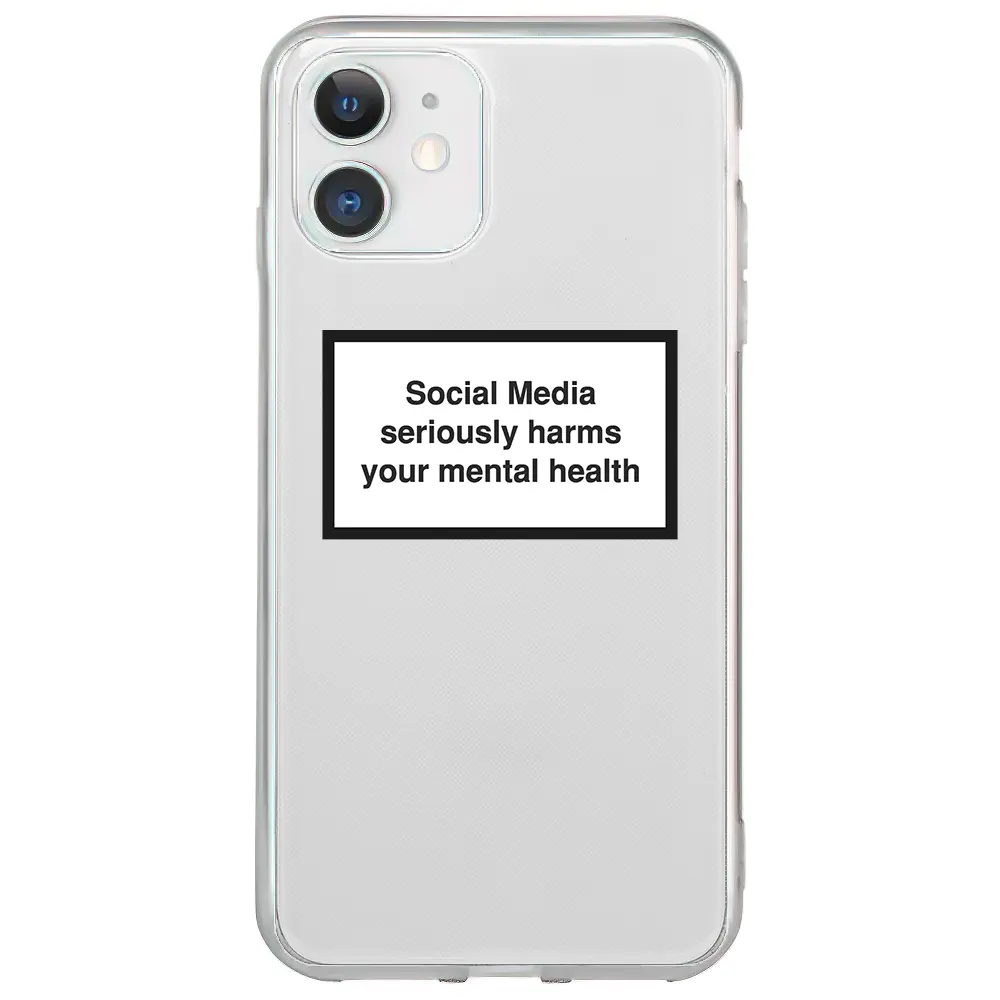 Apple iPhone 12 Mini Şeffaf Telefon Kılıfı - Social Media