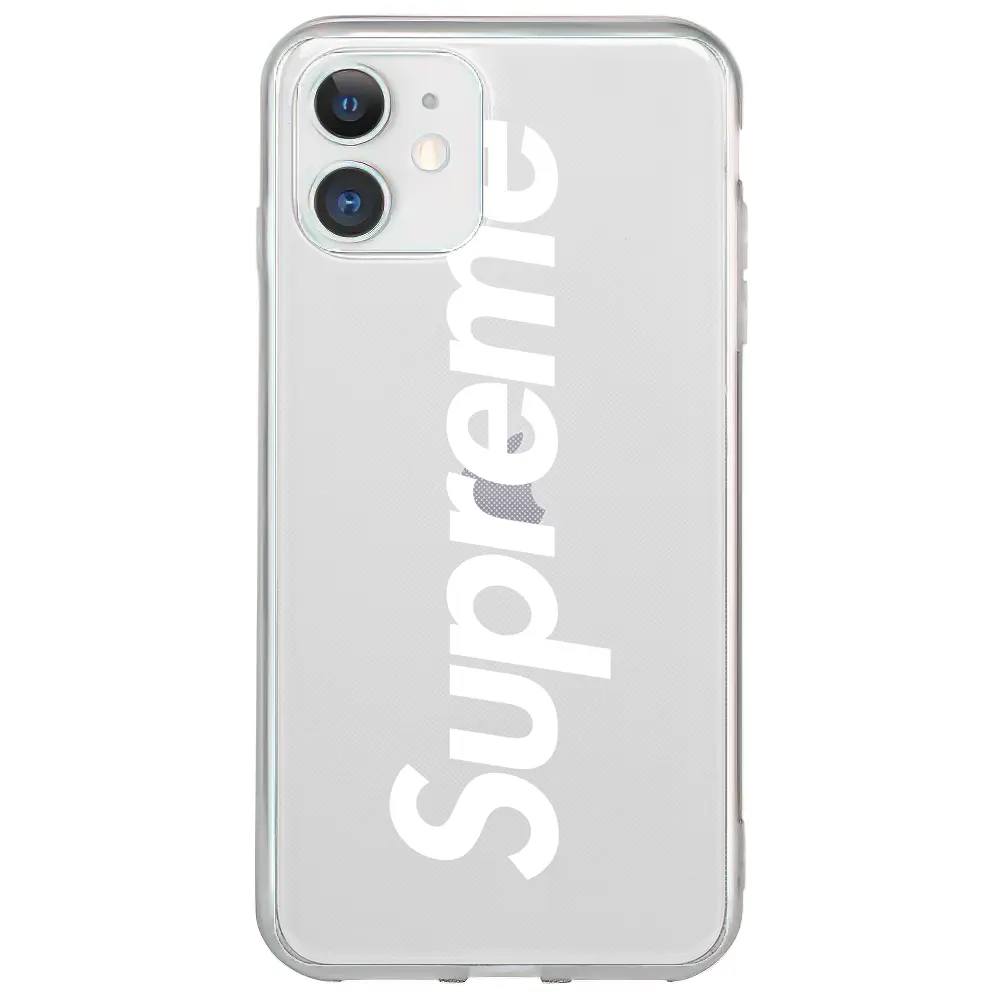 Apple iPhone 12 Mini Şeffaf Telefon Kılıfı - Supreme