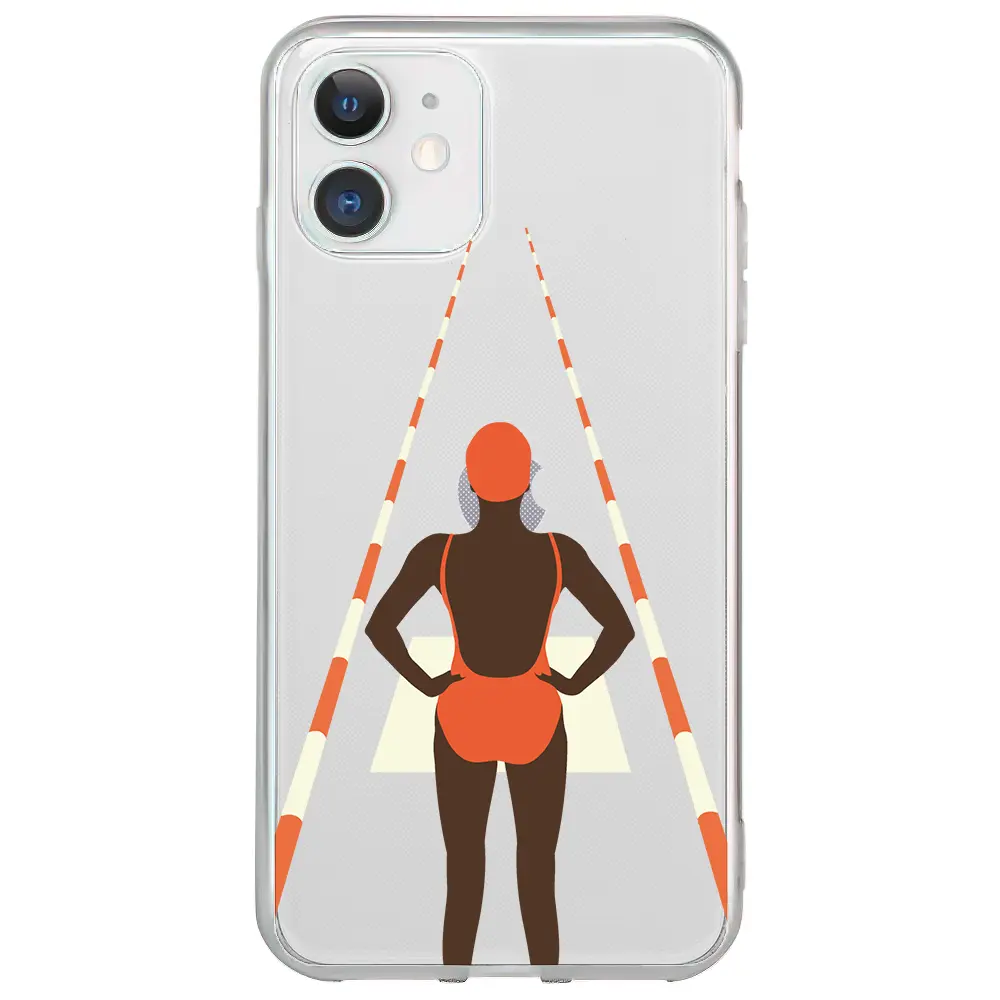 Apple iPhone 12 Mini Şeffaf Telefon Kılıfı - Swimmer