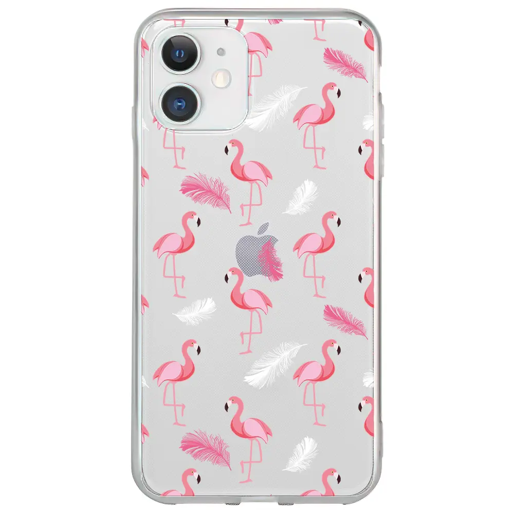 Apple iPhone 12 Mini Şeffaf Telefon Kılıfı - Tuy ve Flamingo
