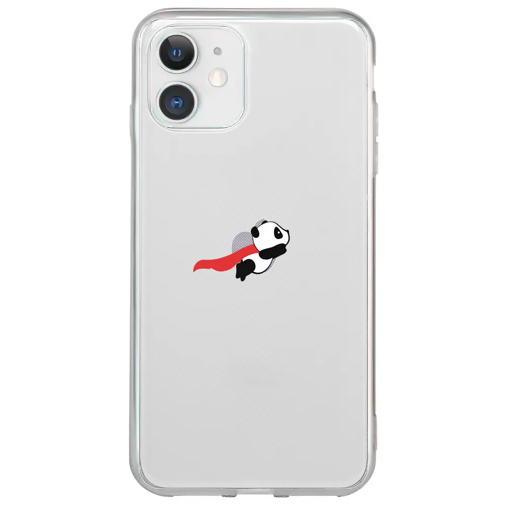 Apple iPhone 12 Mini Şeffaf Telefon Kılıfı - Uçan Panda