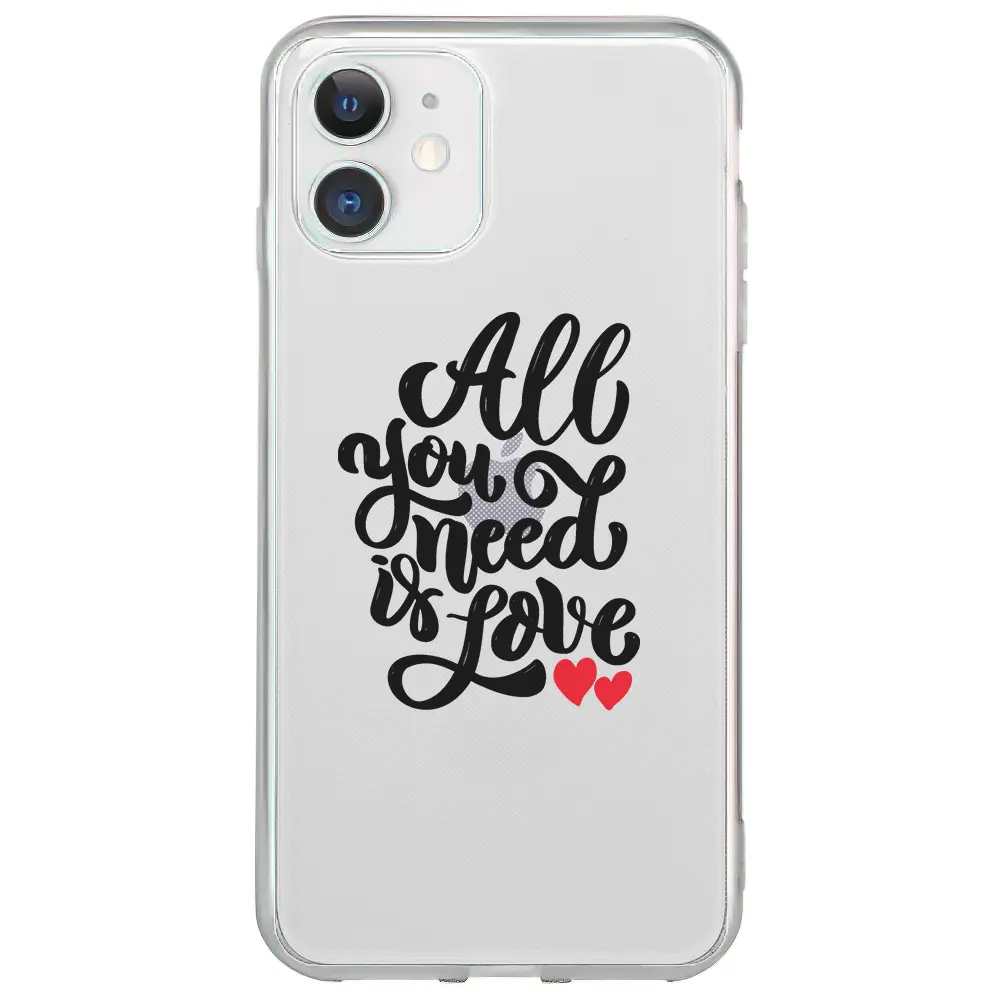 Apple iPhone 12 Mini Şeffaf Telefon Kılıfı - You Need Love