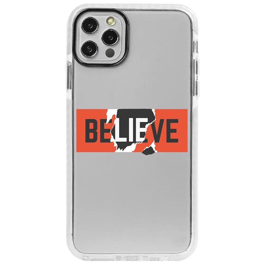 Apple iPhone 12 Pro Beyaz Impact Premium Telefon Kılıfı - Believe