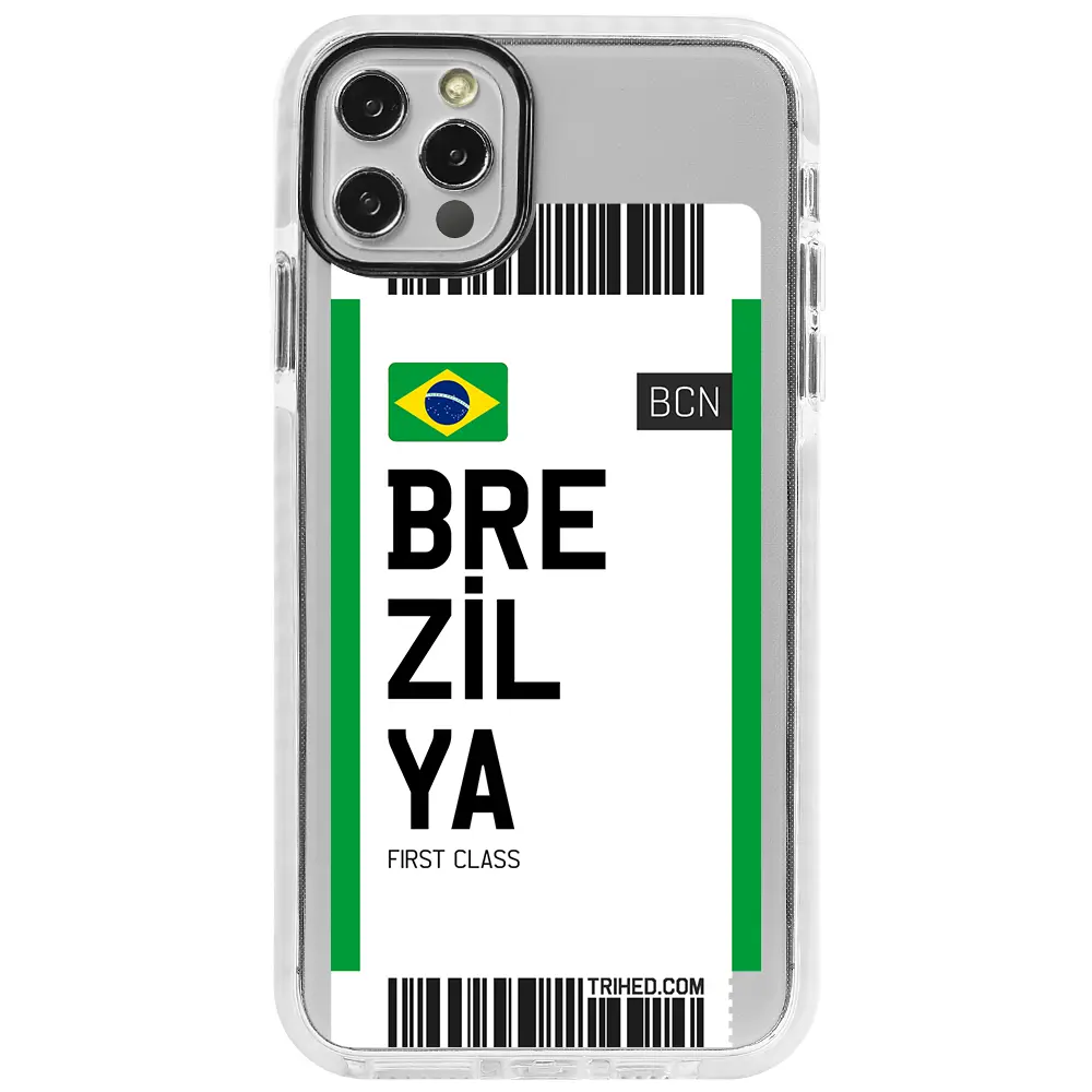 Apple iPhone 12 Pro Beyaz Impact Premium Telefon Kılıfı - Brezilya Bileti