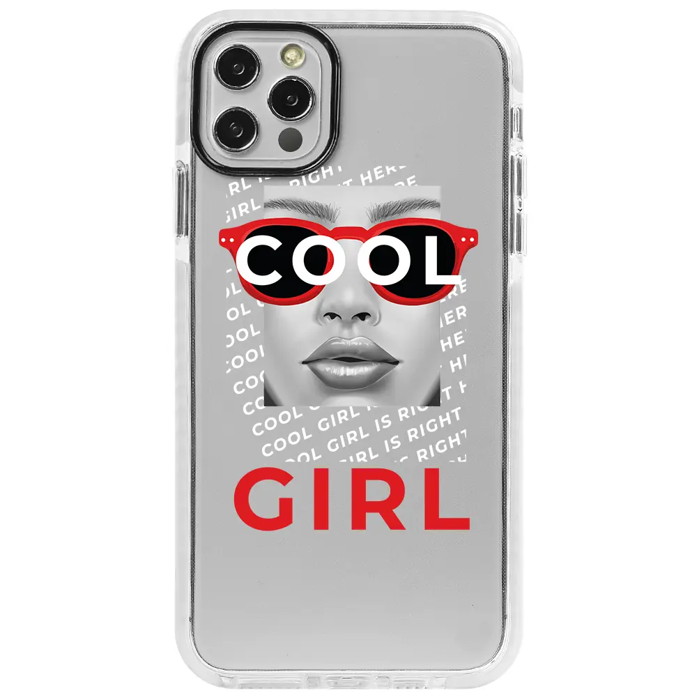 Apple iPhone 12 Pro Beyaz Impact Premium Telefon Kılıfı - Cool Girl