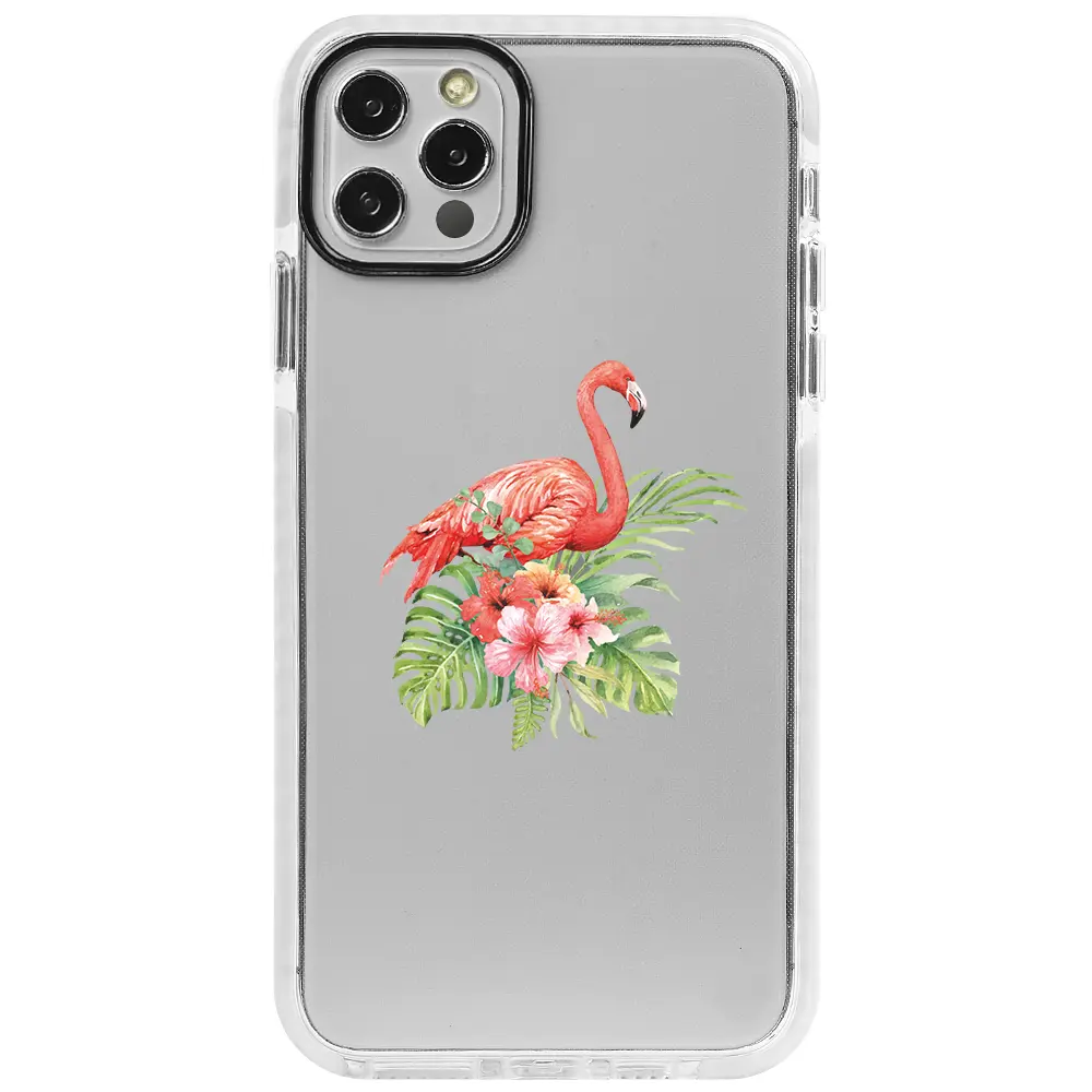 Apple iPhone 12 Pro Beyaz Impact Premium Telefon Kılıfı - Flamingo