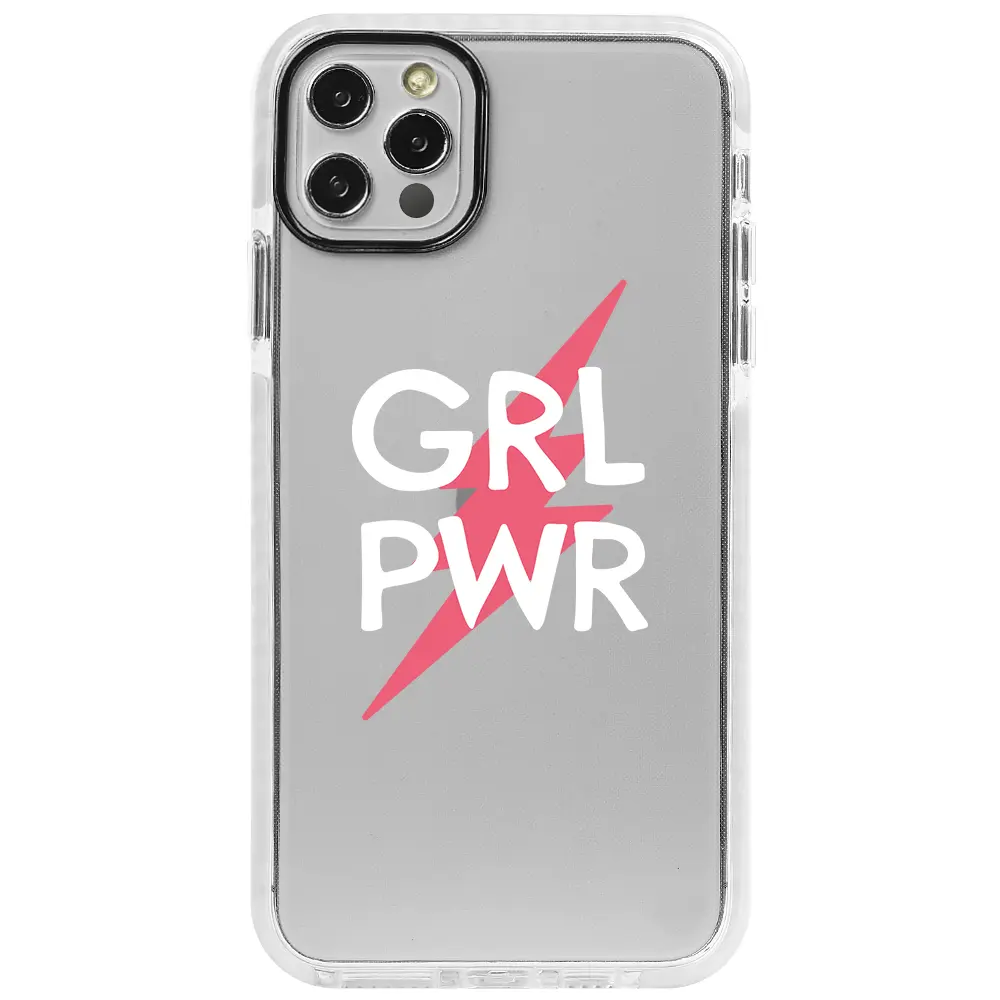 Apple iPhone 12 Pro Beyaz Impact Premium Telefon Kılıfı - Grrl Pwr