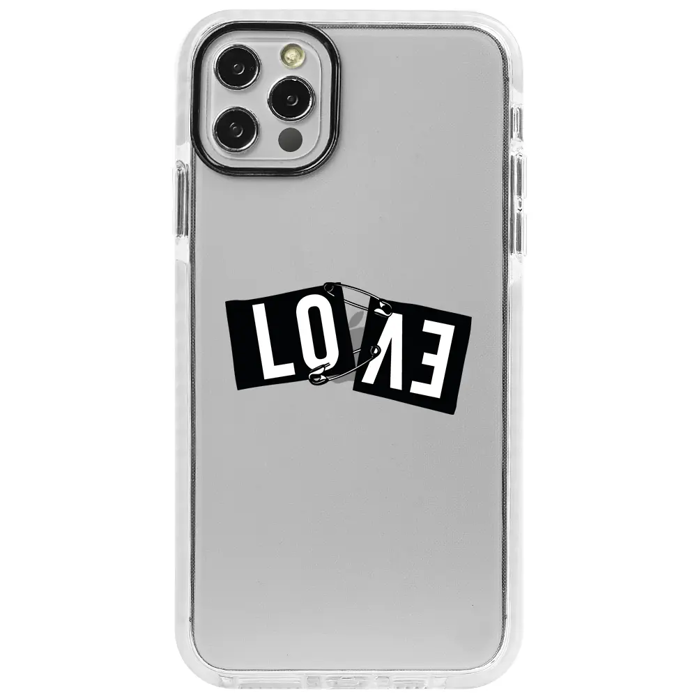 Apple iPhone 12 Pro Beyaz Impact Premium Telefon Kılıfı - Love