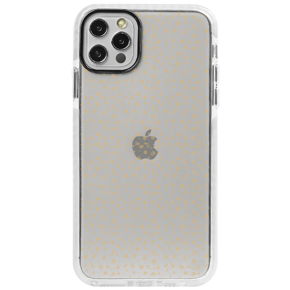 Apple iPhone 12 Pro Beyaz Impact Premium Telefon Kılıfı - Merry Christmas
