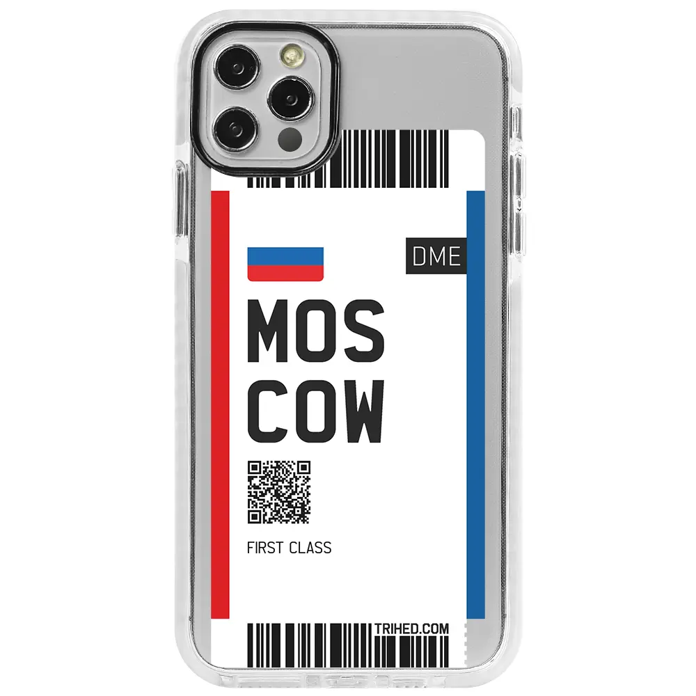 Apple iPhone 12 Pro Beyaz Impact Premium Telefon Kılıfı - Moscow Bileti