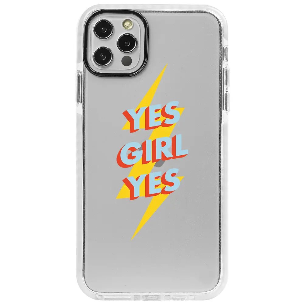 Apple iPhone 12 Pro Beyaz Impact Premium Telefon Kılıfı - Yes Girl