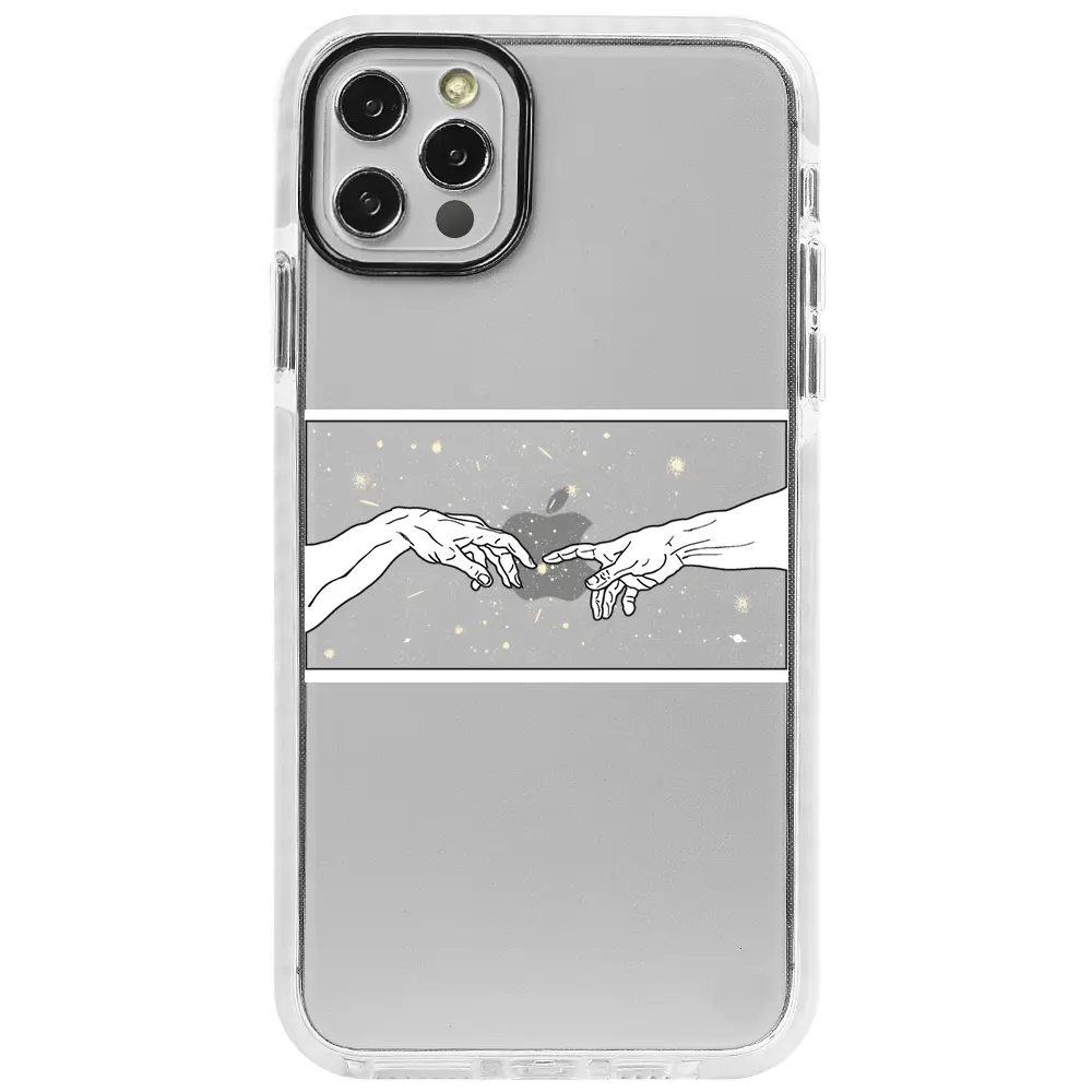 Apple iPhone 12 Pro Max Beyaz Impact Premium Telefon Kılıfı - Adem'in Yaratılışı 2