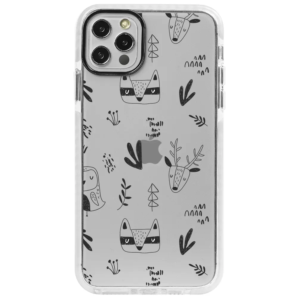 Apple iPhone 12 Pro Max Beyaz Impact Premium Telefon Kılıfı - Alaska Hayvanlari