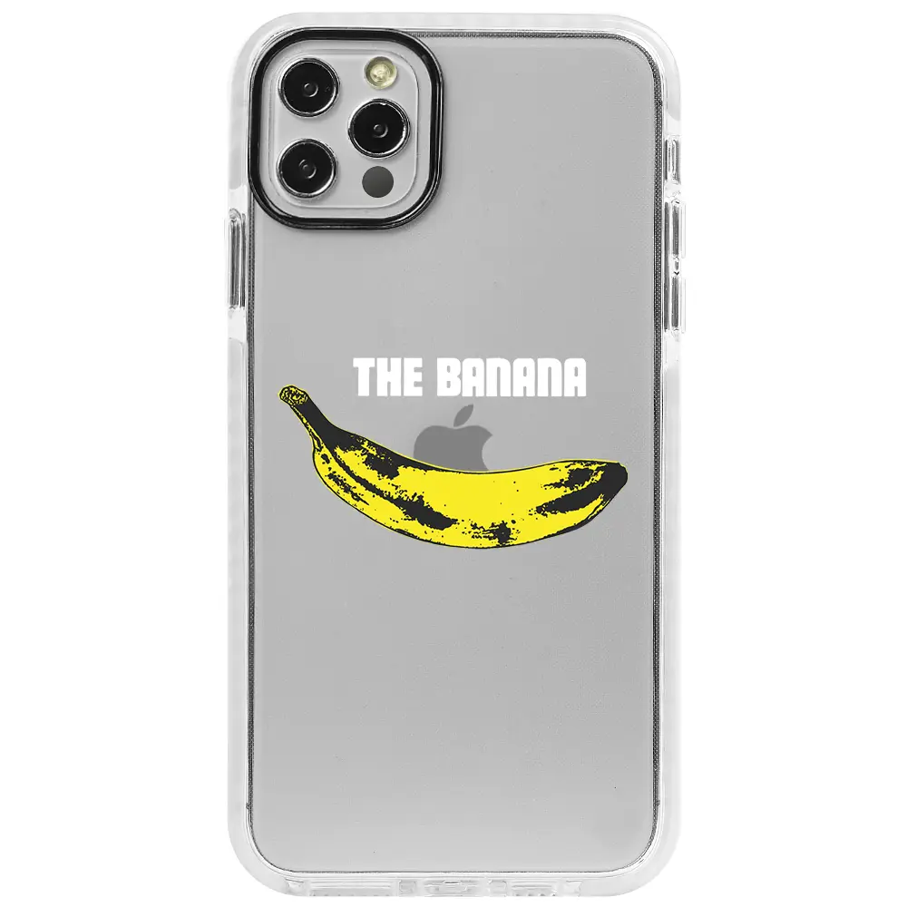 Apple iPhone 12 Pro Max Beyaz Impact Premium Telefon Kılıfı - Andy Warhol Banana