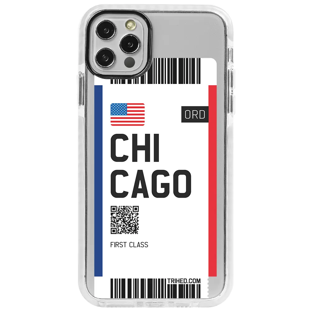 Apple iPhone 12 Pro Max Beyaz Impact Premium Telefon Kılıfı - Chicago Bileti