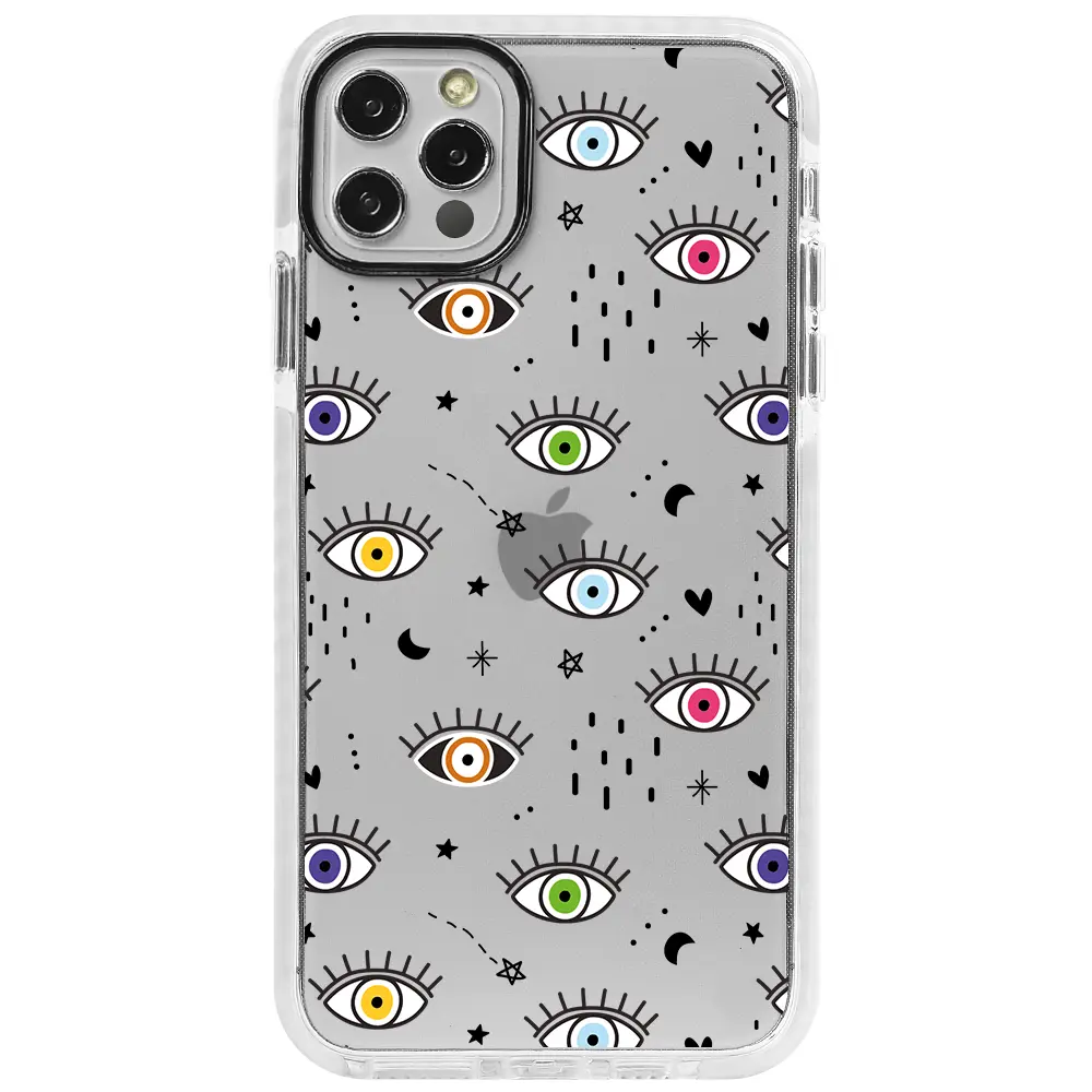 Apple iPhone 12 Pro Max Beyaz Impact Premium Telefon Kılıfı - En Renkli Göz