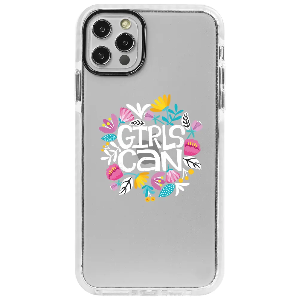 Apple iPhone 12 Pro Max Beyaz Impact Premium Telefon Kılıfı - Girls Can