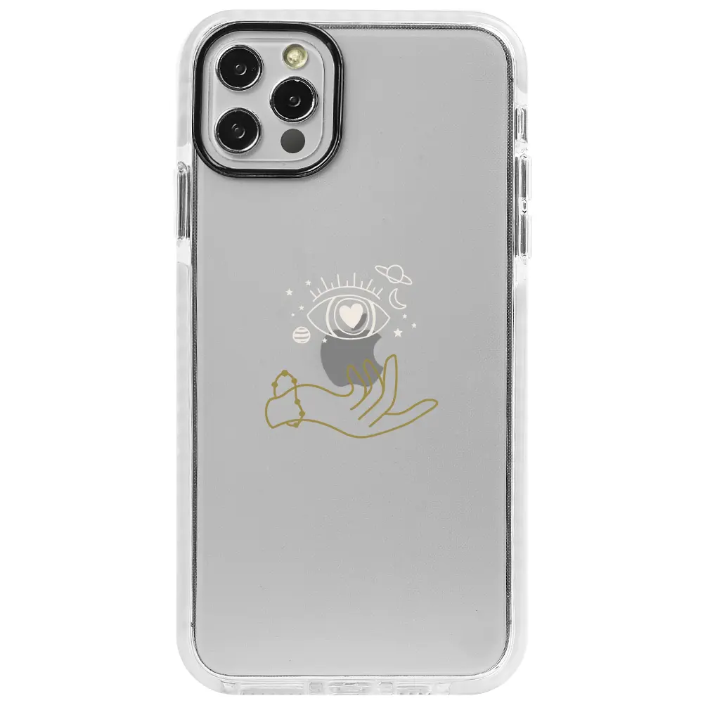 Apple iPhone 12 Pro Max Beyaz Impact Premium Telefon Kılıfı - Hand Soul