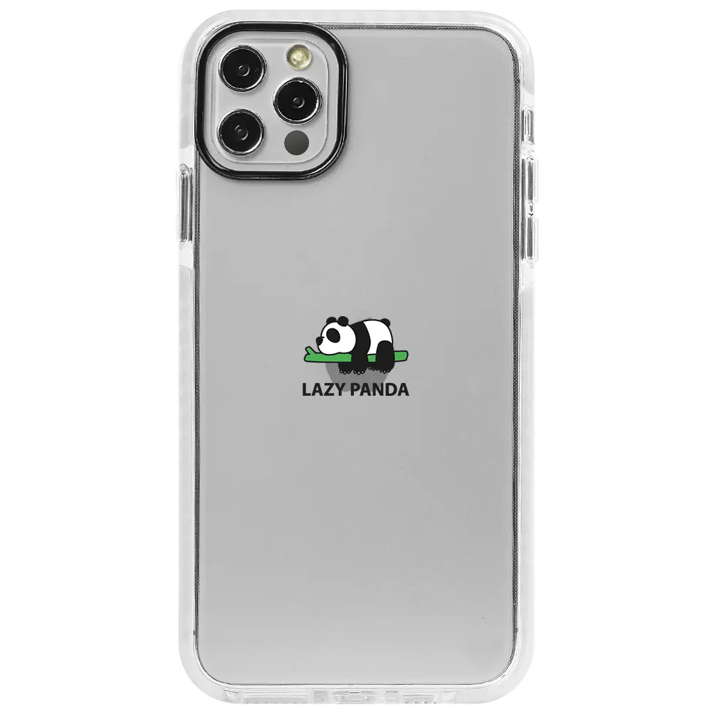 Apple iPhone 12 Pro Max Beyaz Impact Premium Telefon Kılıfı - Lazy Panda