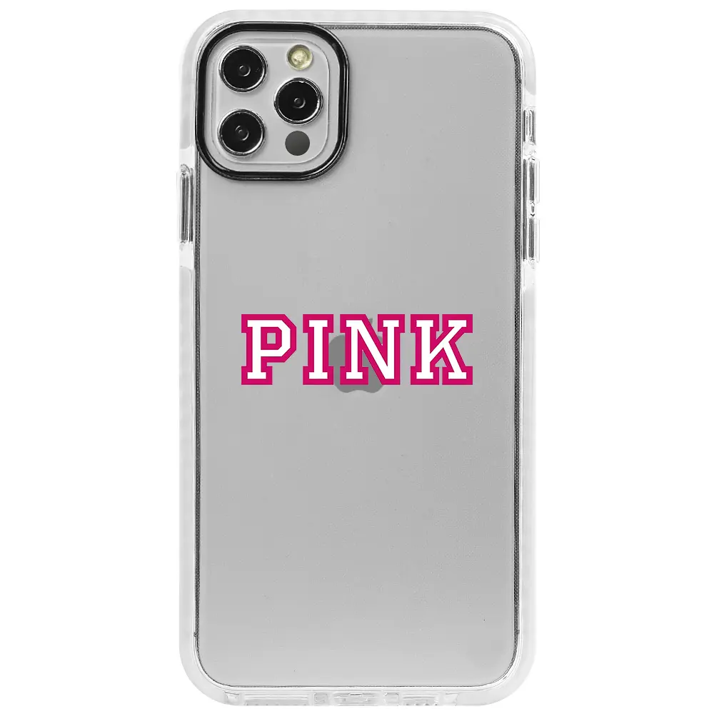 Apple iPhone 12 Pro Max Beyaz Impact Premium Telefon Kılıfı - Pink