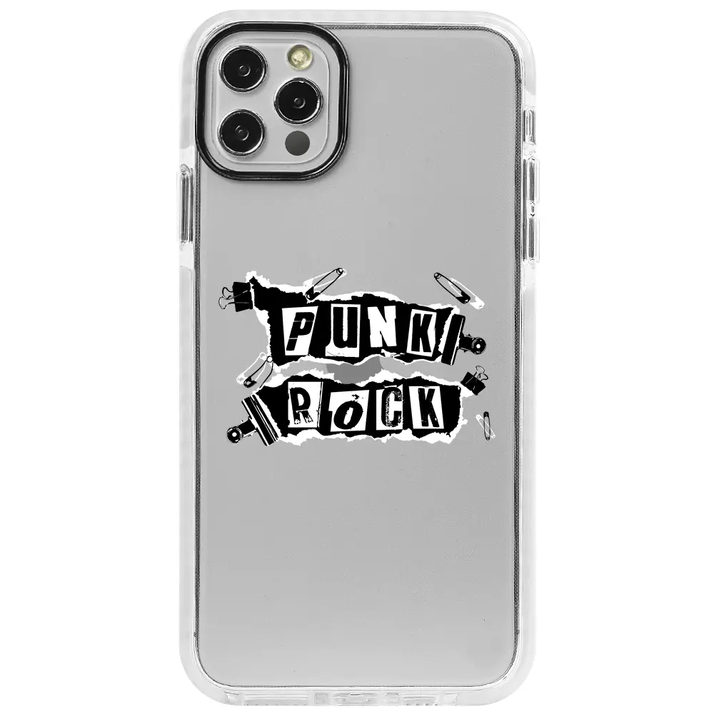 Apple iPhone 12 Pro Max Beyaz Impact Premium Telefon Kılıfı - Punk Rock