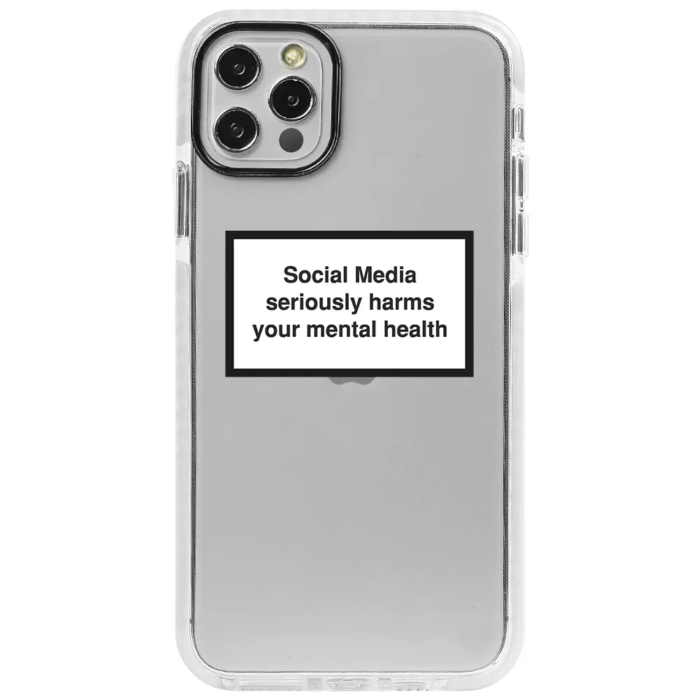 Apple iPhone 12 Pro Max Beyaz Impact Premium Telefon Kılıfı - Social Media