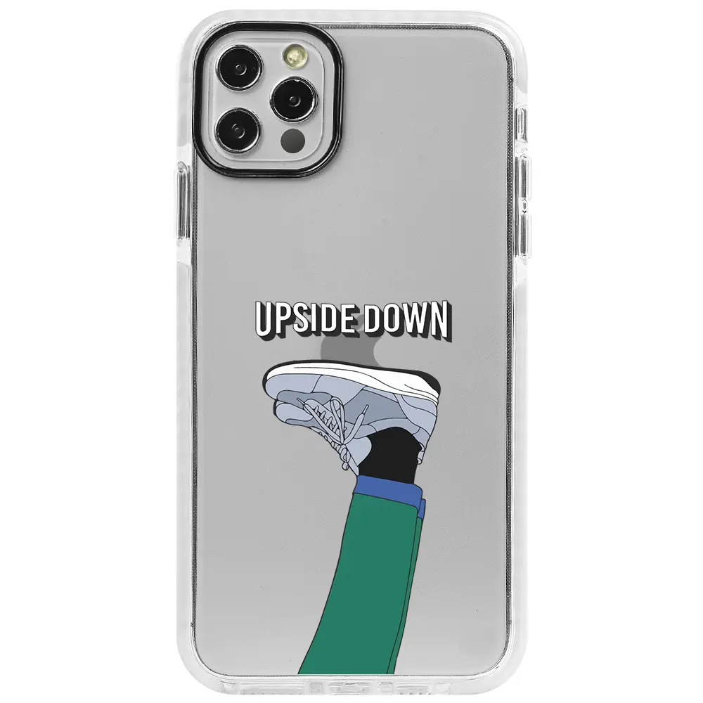 Apple iPhone 12 Pro Max Beyaz Impact Premium Telefon Kılıfı - Upside Down