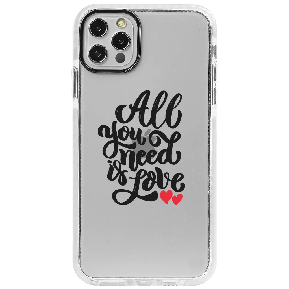 Apple iPhone 12 Pro Max Beyaz Impact Premium Telefon Kılıfı - You Need Love