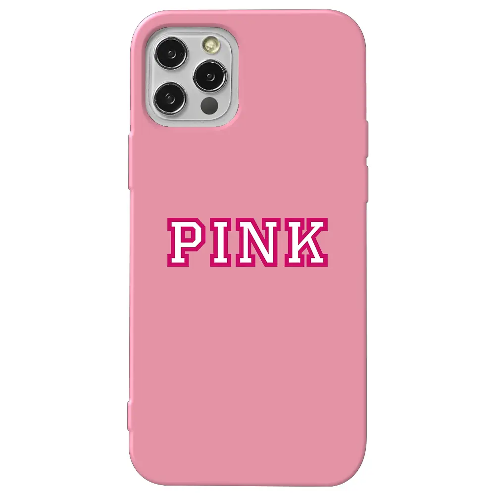 Apple iPhone 12 Pro Max Pembe Renkli Silikon Telefon Kılıfı - Pink