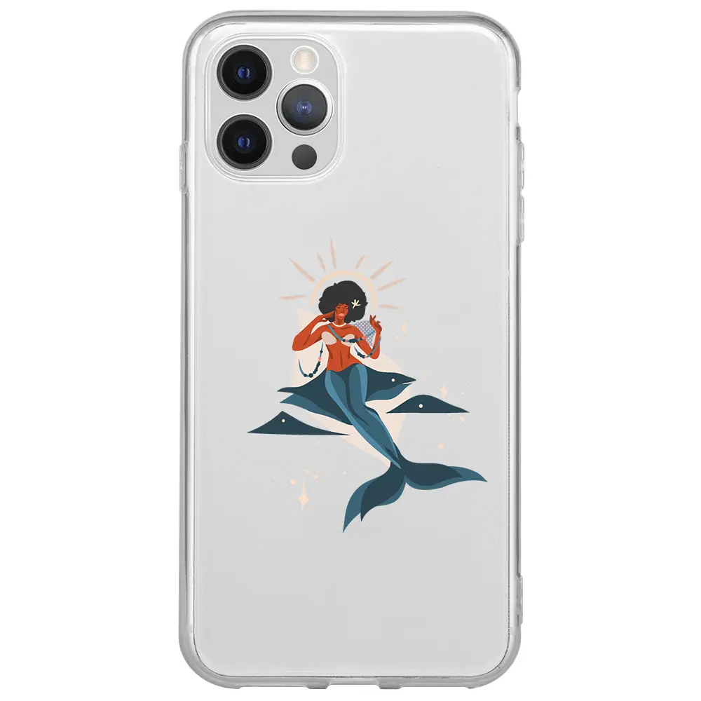 Apple iPhone 12 Pro Max Şeffaf Telefon Kılıfı - Deniz Kızı