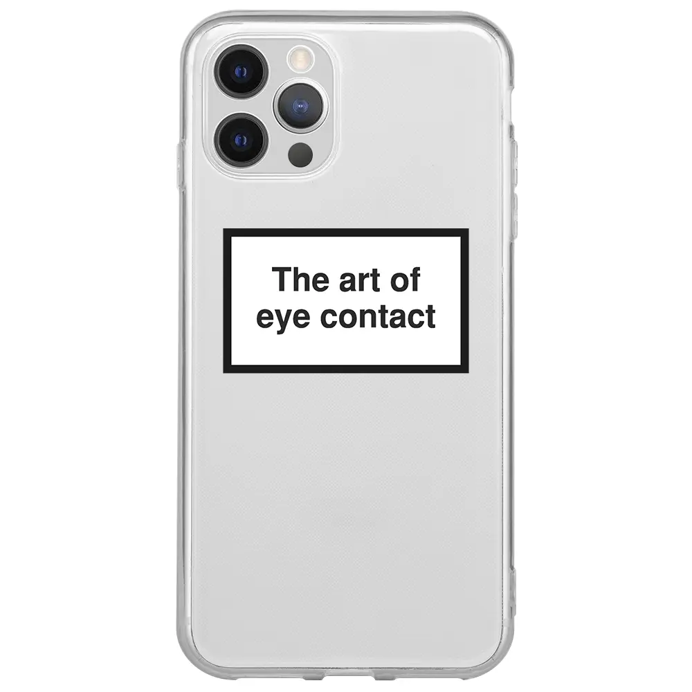 Apple iPhone 12 Pro Max Şeffaf Telefon Kılıfı - Eye Contact
