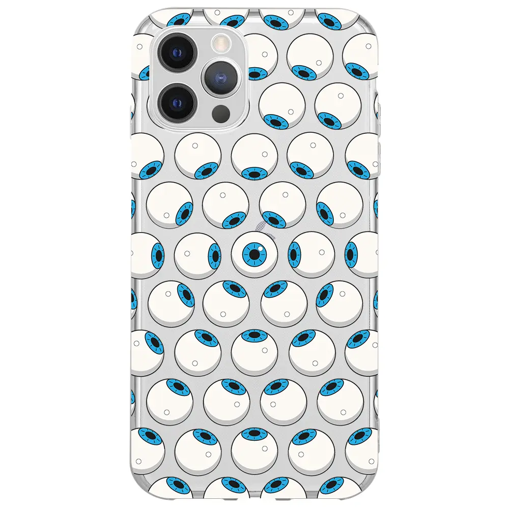 Apple iPhone 12 Pro Max Şeffaf Telefon Kılıfı - Eyes On You 2