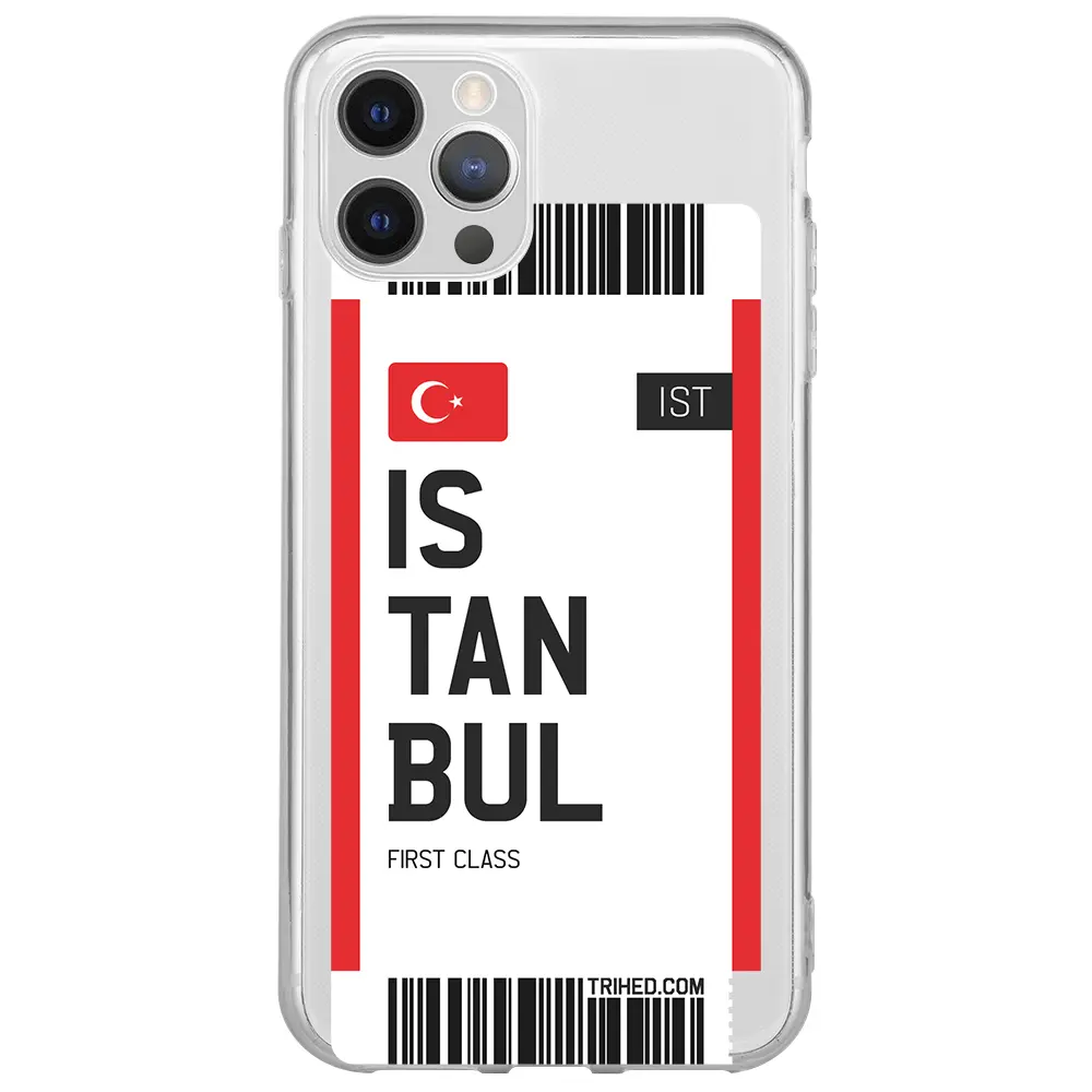 Apple iPhone 12 Pro Max Şeffaf Telefon Kılıfı - İstanbul Bileti