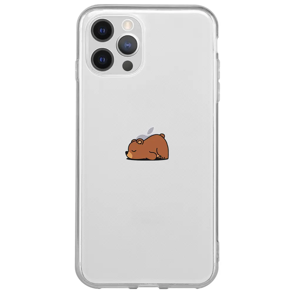 Apple iPhone 12 Pro Max Şeffaf Telefon Kılıfı - Lazy Bear