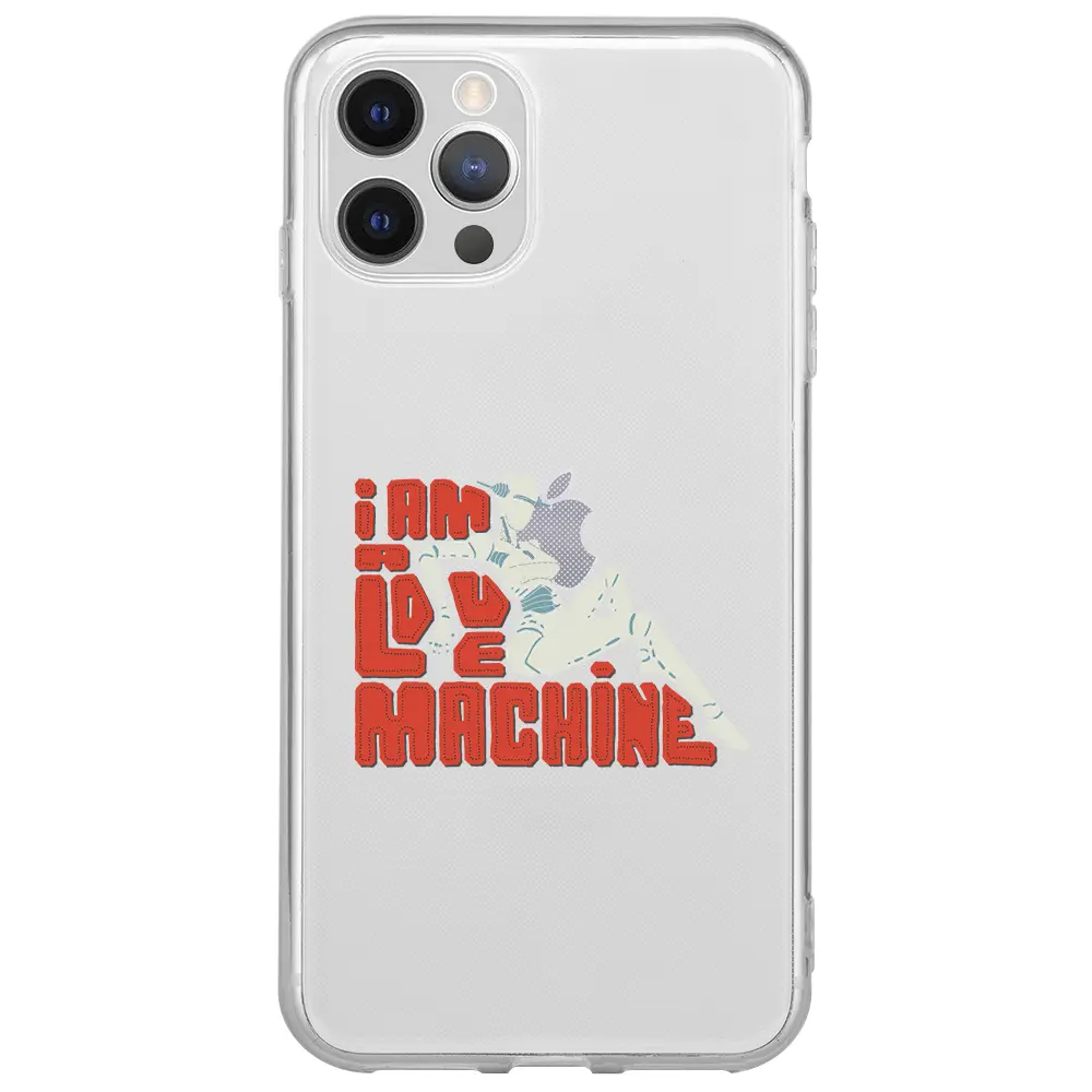 Apple iPhone 12 Pro Max Şeffaf Telefon Kılıfı - Love Machine