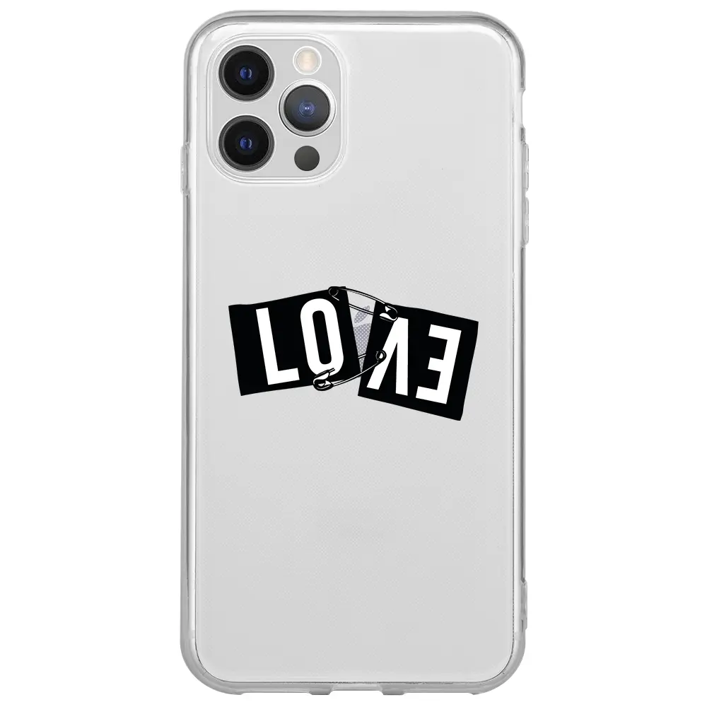 Apple iPhone 12 Pro Max Şeffaf Telefon Kılıfı - Love