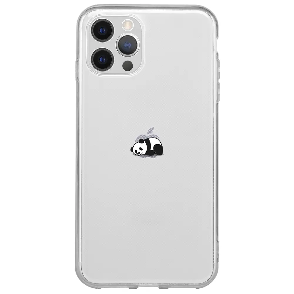 Apple iPhone 12 Pro Max Şeffaf Telefon Kılıfı - Miskin Panda