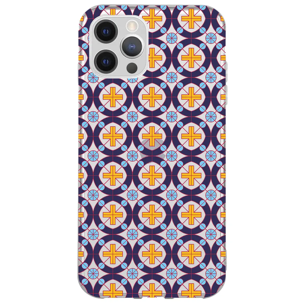 Apple iPhone 12 Pro Max Şeffaf Telefon Kılıfı - Ottomans Tiles