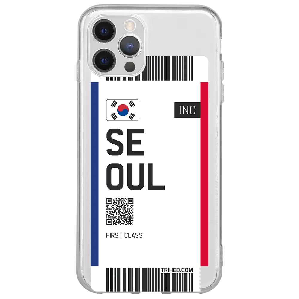 Apple iPhone 12 Pro Max Şeffaf Telefon Kılıfı - Seoul Bileti
