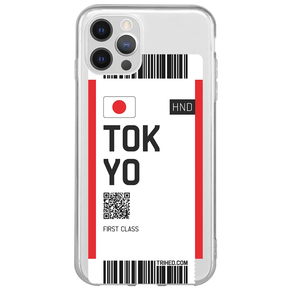 Apple iPhone 12 Pro Max Şeffaf Telefon Kılıfı - Tokyo Bileti