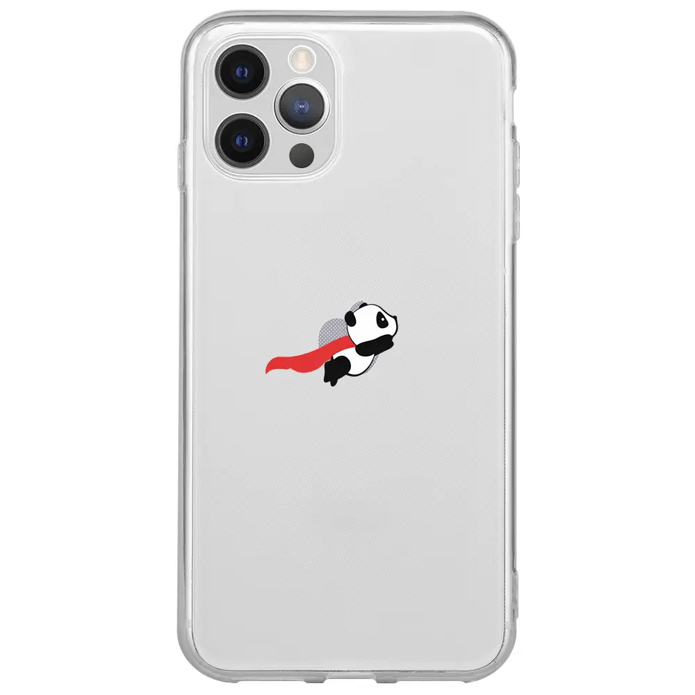 Apple iPhone 12 Pro Max Şeffaf Telefon Kılıfı - Uçan Panda