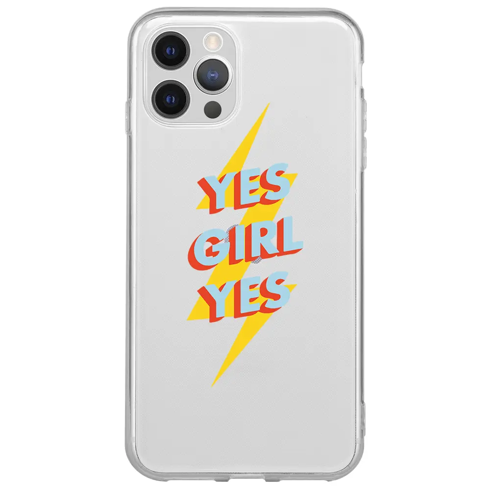 Apple iPhone 12 Pro Max Şeffaf Telefon Kılıfı - Yes Girl