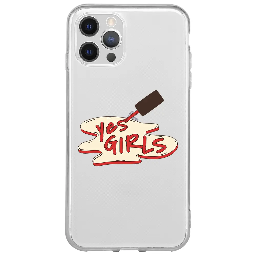 Apple iPhone 12 Pro Max Şeffaf Telefon Kılıfı - Yes Girls